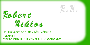 robert miklos business card