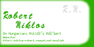 robert miklos business card